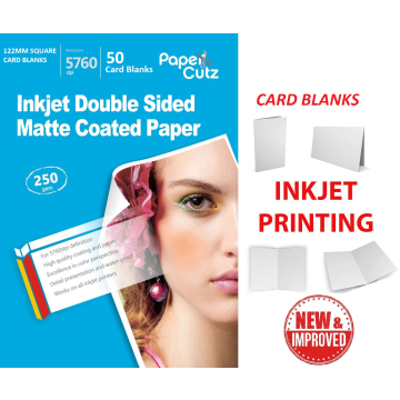 5x7 Matt 250GSM Card Blanks, INKJET 50 Card Blanks