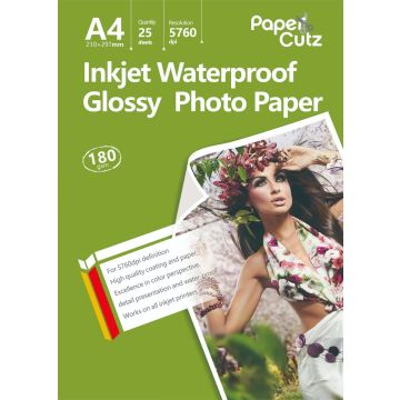 A4 Photo Paper Inkjet Glossy 180GSM Waterproof - 1000 Sheets