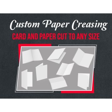 Custom Paper Creasing Card or Paper Pre Creased - Single Crease
