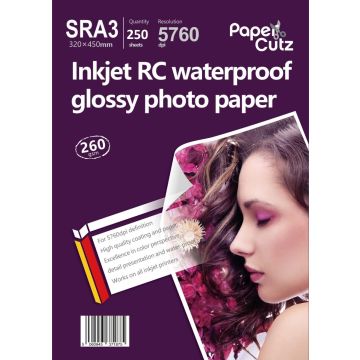 SRA3 Gloss Photo Paper Inkjet Resin 260GSM - 250 Sheets