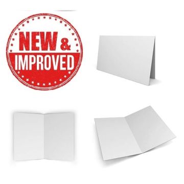 A4 White Pre Scored Card 270GSM Folds to A5 Recycled Card  1 Card Blanks