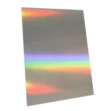 A1 Silver Rainbow Holographic Card 250GSM 1 Sheet