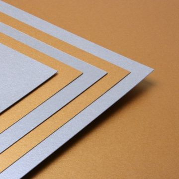 A4 Gold and Silver Pearlescent Card Single Side 4 Sheets