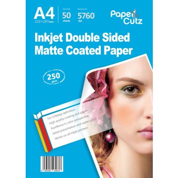 A4 Photo Paper Inkjet Matte 250GSM Double Side - 50 Sheets