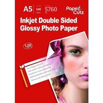 A5 Photo Paper InkJet Glossy 120GSM Double Side - 100 Sheets