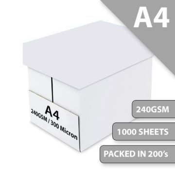A4 White Card 240GSM Box 1000 Sheets