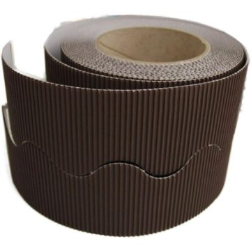 Chocolate Brown Border Roll Corrugated Cardboard Bordette School  x1