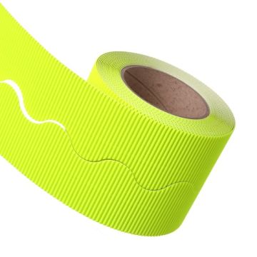 Neon Yellow Border Roll Corrugated Cardboard Bordette School  x1
