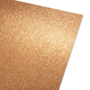 A4 Rose Gold Glitter Card 250GSM None Shed  5 Sheets