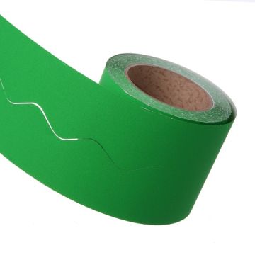Leaf Green Paper Border School  100M X 1 Roll