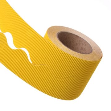 Lemon Yellow Border Roll Corrugated Cardboard Bordette School  x1