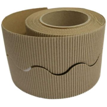Mocha Border Roll Corrugated Cardboard Bordette School  x1