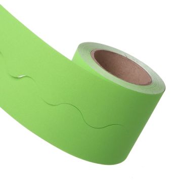 Bordette Pale Green Scalloped Edge Paper Border Roll 100 Meters 1 Roll