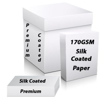 A4 White Silk Printer Paper 170GSM Two Side Coated 50 Sheets