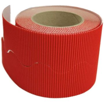 Rose Red Border Roll Corrugated Cardboard Bordette School  x1