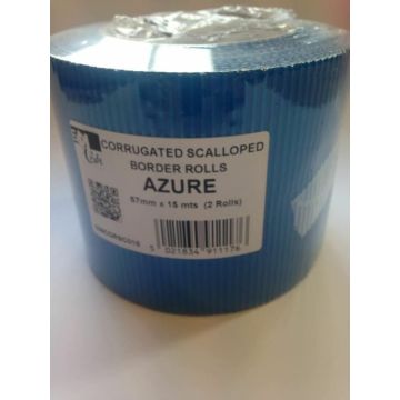 Azure Blue Border Roll Corrugated Cardboard Bordette School  x1