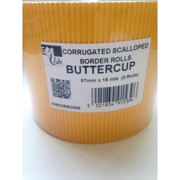 Buttercup Yellow Border Roll Corrugated Cardboard Bordette School  x1
