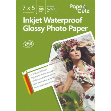 5x7 Gloss 260GSM Inkjet Photo Paper - 500 Sheets
