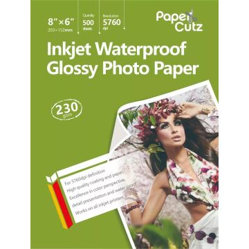 6x8 Gloss 230GSM Inkjet Photo Paper - 500 Sheets