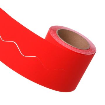 Scarlet Red Paper Border School  Roll 57mm x 100 Metre 1 Roll