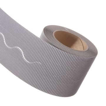 Silver Border Roll Corrugated Cardboard Bordette School  x1