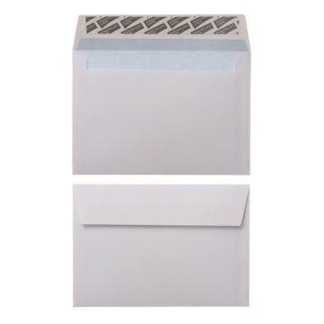 Ultra White C6 Envelopes Wallet with Peel and Seal 120gsm x 25