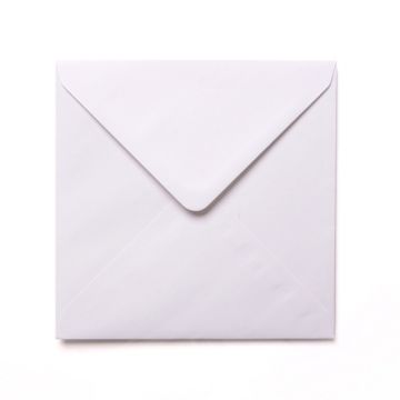 White 155mm Square Envelopes for Card Making and Invitations x 50