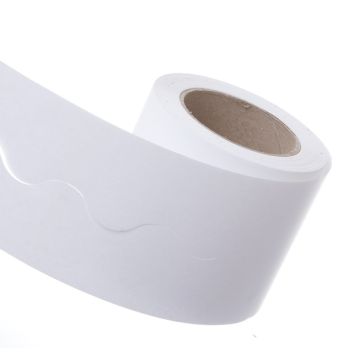 White Paper Roll Bordette  Border Scalloped 100 Metre x1 